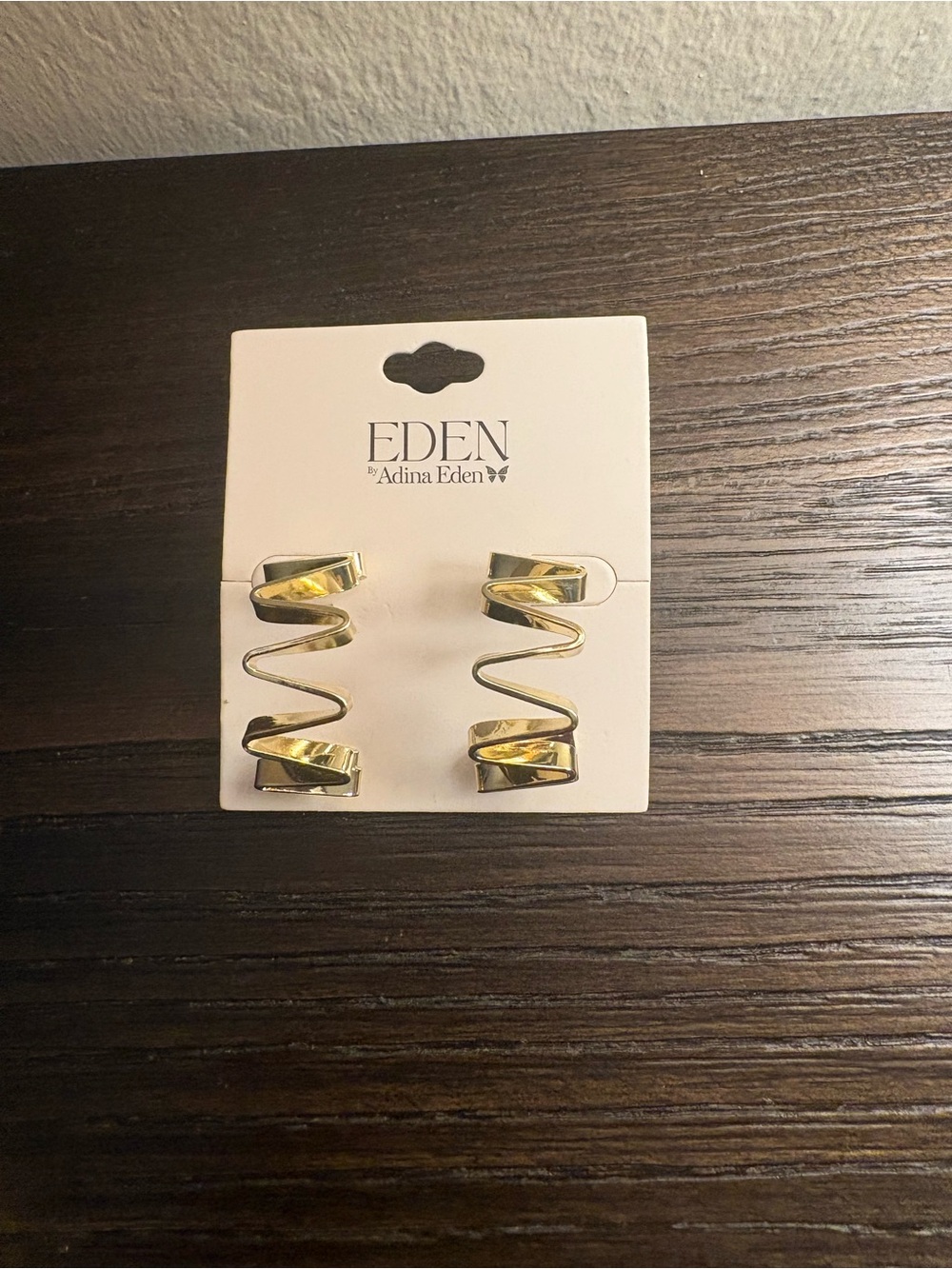 NEW Adina Eden Gold Spiral Earrings